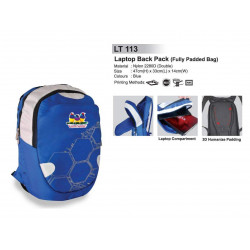 LT 113 Laptop Back Pack (Fully Padded Bag)